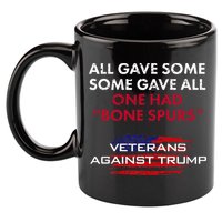 Veterans Anti Trump Draft Dodger Bone Spurs For Vets 11oz C Handle Ceramic Mug