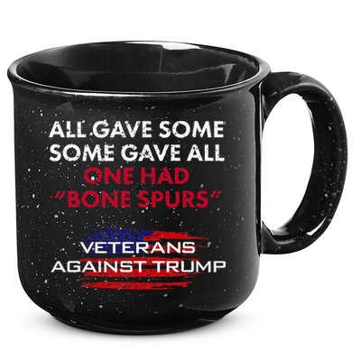 Veterans Anti Trump Draft Dodger Bone Spurs For Vets 15oz Campfire Ceramic Mug