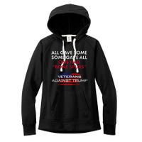 Veterans Anti Trump Draft Dodger Bone Spurs For Vets Women's Fleece Hoodie