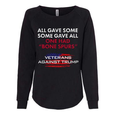 Veterans Anti Trump Draft Dodger Bone Spurs For Vets Womens California Wash Sweatshirt