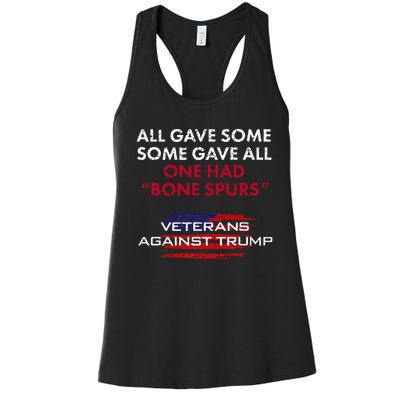 Veterans Anti Trump Draft Dodger Bone Spurs For Vets Women's Racerback Tank