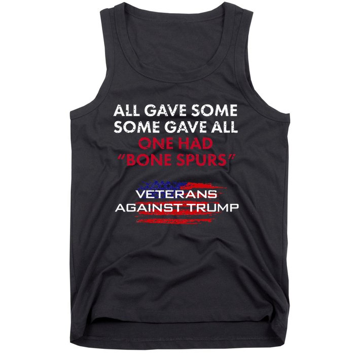 Veterans Anti Trump Draft Dodger Bone Spurs For Vets Tank Top