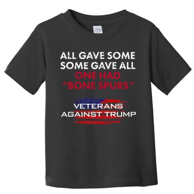 Veterans Anti Trump Draft Dodger Bone Spurs For Vets Toddler T-Shirt