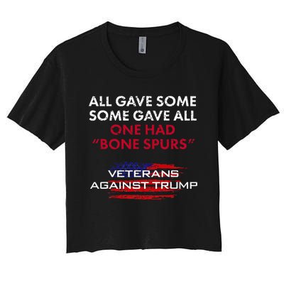 Veterans Anti Trump Draft Dodger Bone Spurs For Vets Women's Crop Top Tee