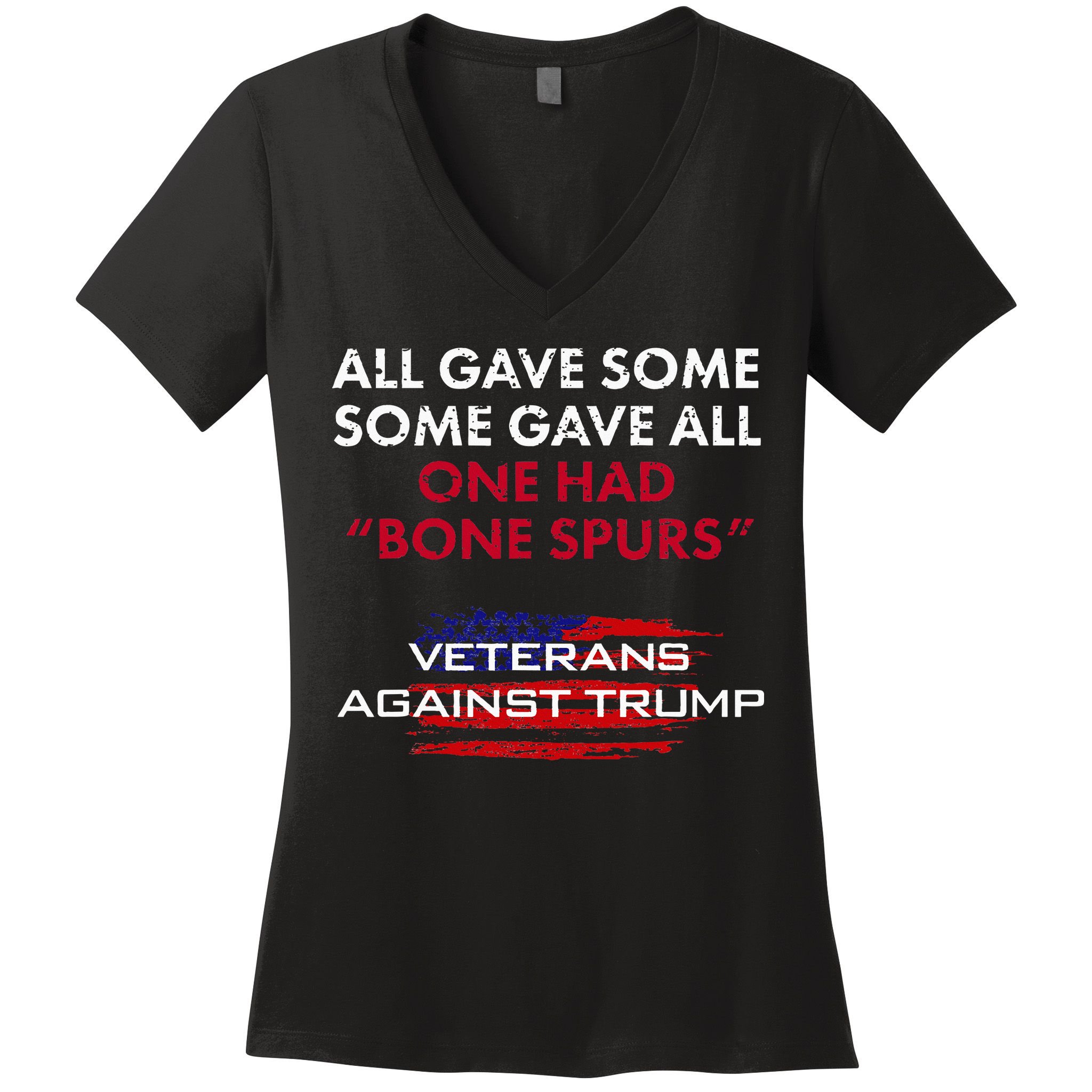 Veterans Anti Trump Draft Dodger Bone Spurs For Vets Women's V-Neck T-Shirt