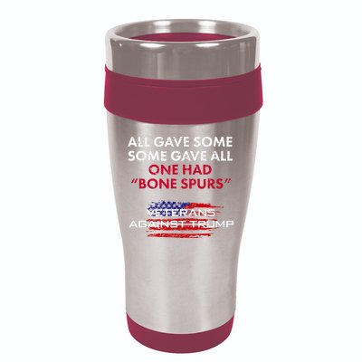Veterans Anti Trump Draft Dodger Bone Spurs For Vets 16oz Travel Tumbler