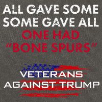 Veterans Anti Trump Draft Dodger Bone Spurs For Vets Cotton Canvas Backpack