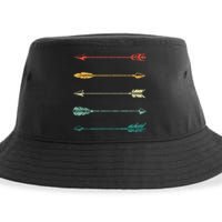 Vintage Arrow Traditional Archery Arrows Bow Hunting Retro Sustainable Bucket Hat