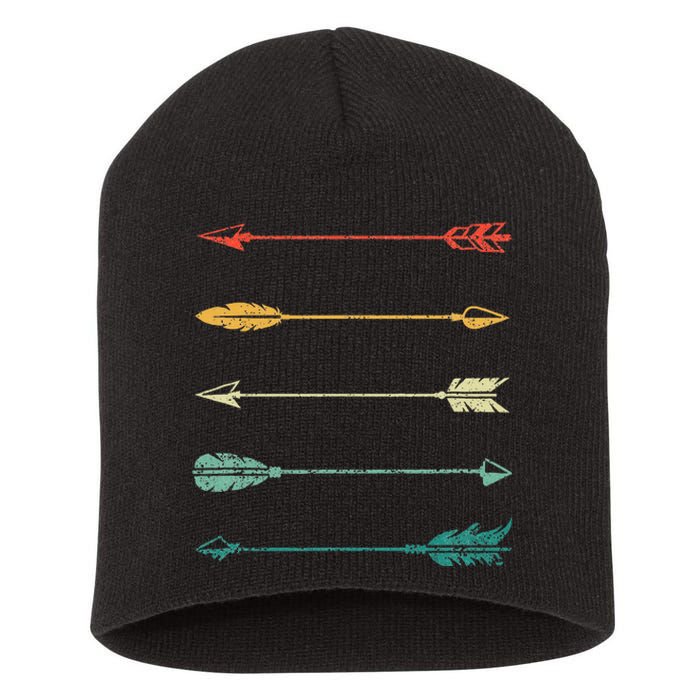 Vintage Arrow Traditional Archery Arrows Bow Hunting Retro Short Acrylic Beanie