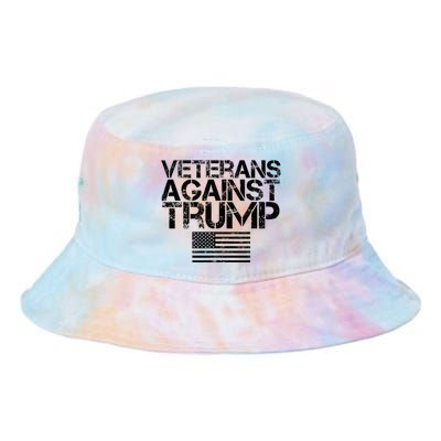 Veterans Against Trump Vintage Patriotic Flag Protest Tie Dye Newport Bucket Hat