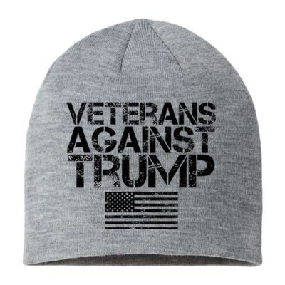 Veterans Against Trump Vintage Patriotic Flag Protest Sustainable Beanie