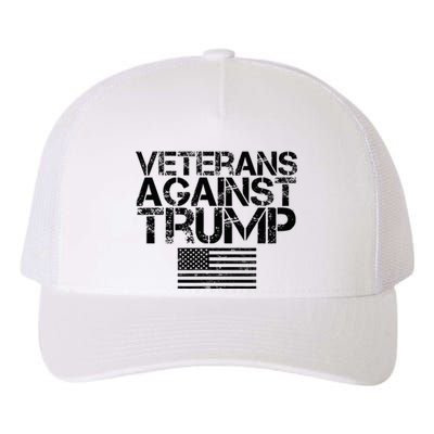 Veterans Against Trump Vintage Patriotic Flag Protest Yupoong Adult 5-Panel Trucker Hat