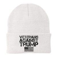 Veterans Against Trump Vintage Patriotic Flag Protest Knit Cap Winter Beanie