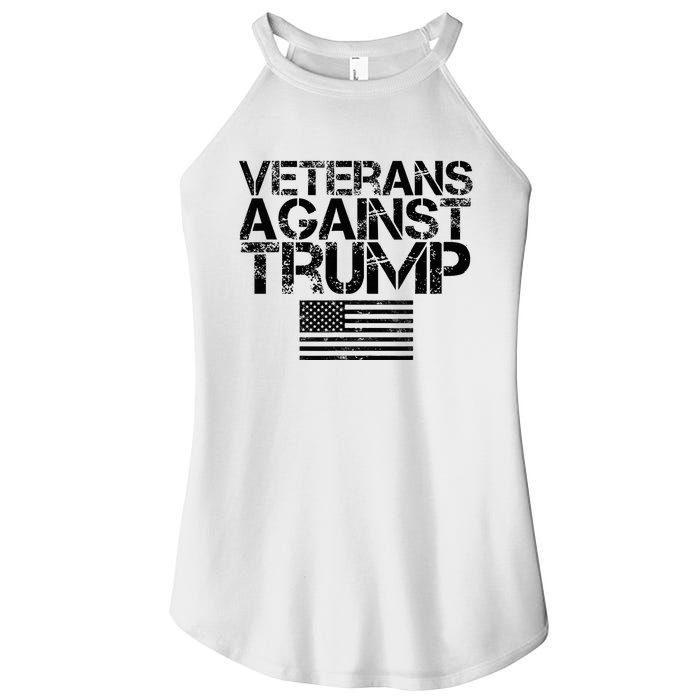 Veterans Against Trump Vintage Patriotic Flag Protest Women’s Perfect Tri Rocker Tank