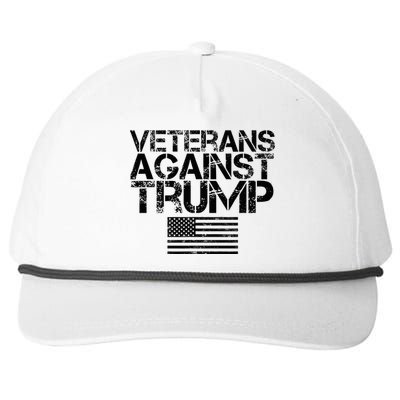 Veterans Against Trump Vintage Patriotic Flag Protest Snapback Five-Panel Rope Hat