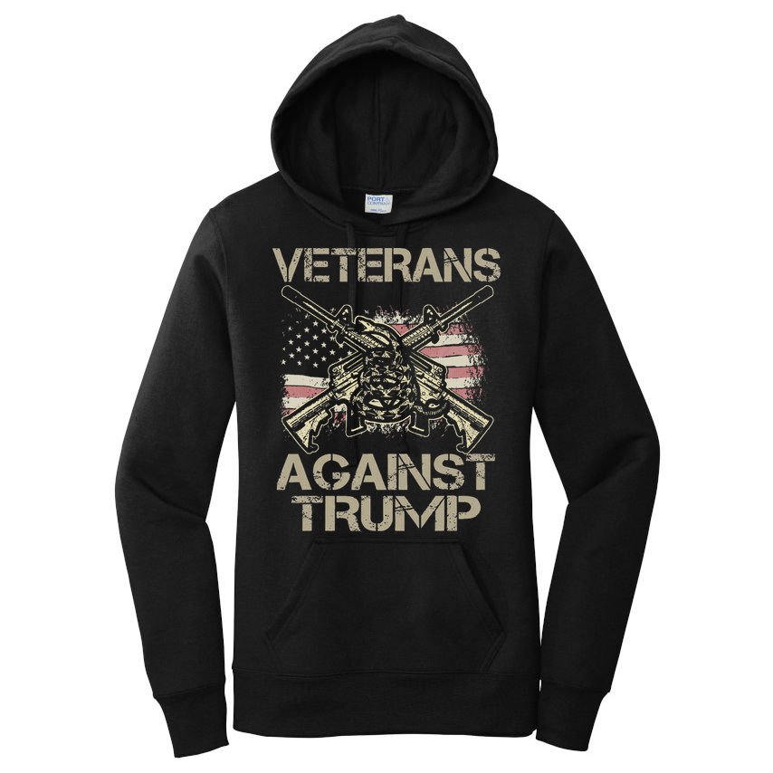 Veterans Against Trump Military Anti Trump Vet Women's Pullover Hoodie