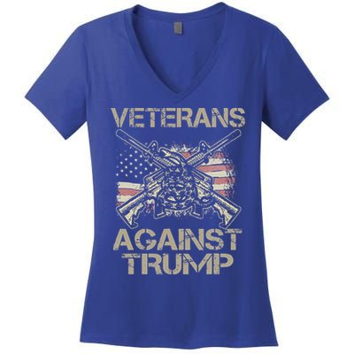 Veterans Against Trump Military Anti Trump Vet Women's V-Neck T-Shirt