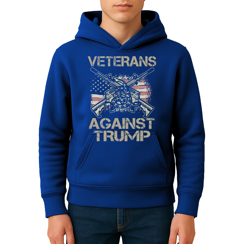 Veterans Against Trump Military Anti Trump Vet Kids Hoodie