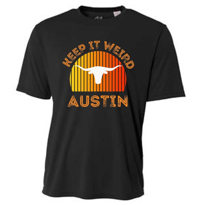 Vintage Austin TX Distressed Keep It Weird Texas Cooling Performance Crew T-Shirt