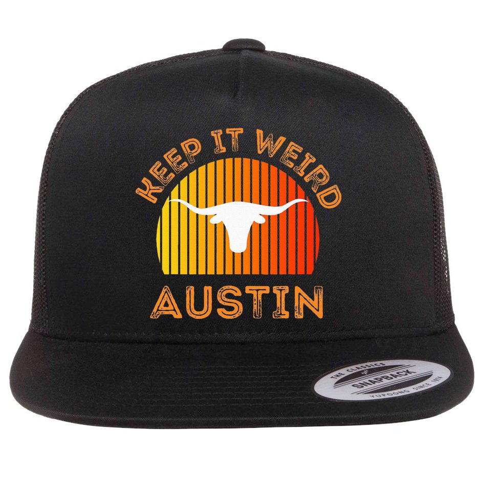 Vintage Austin TX Distressed Keep It Weird Texas Flat Bill Trucker Hat