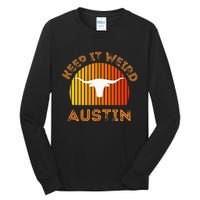 Vintage Austin TX Distressed Keep It Weird Texas Tall Long Sleeve T-Shirt