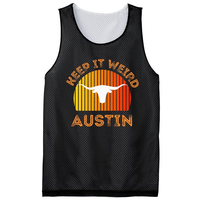 Vintage Austin TX Distressed Keep It Weird Texas Mesh Reversible Basketball Jersey Tank