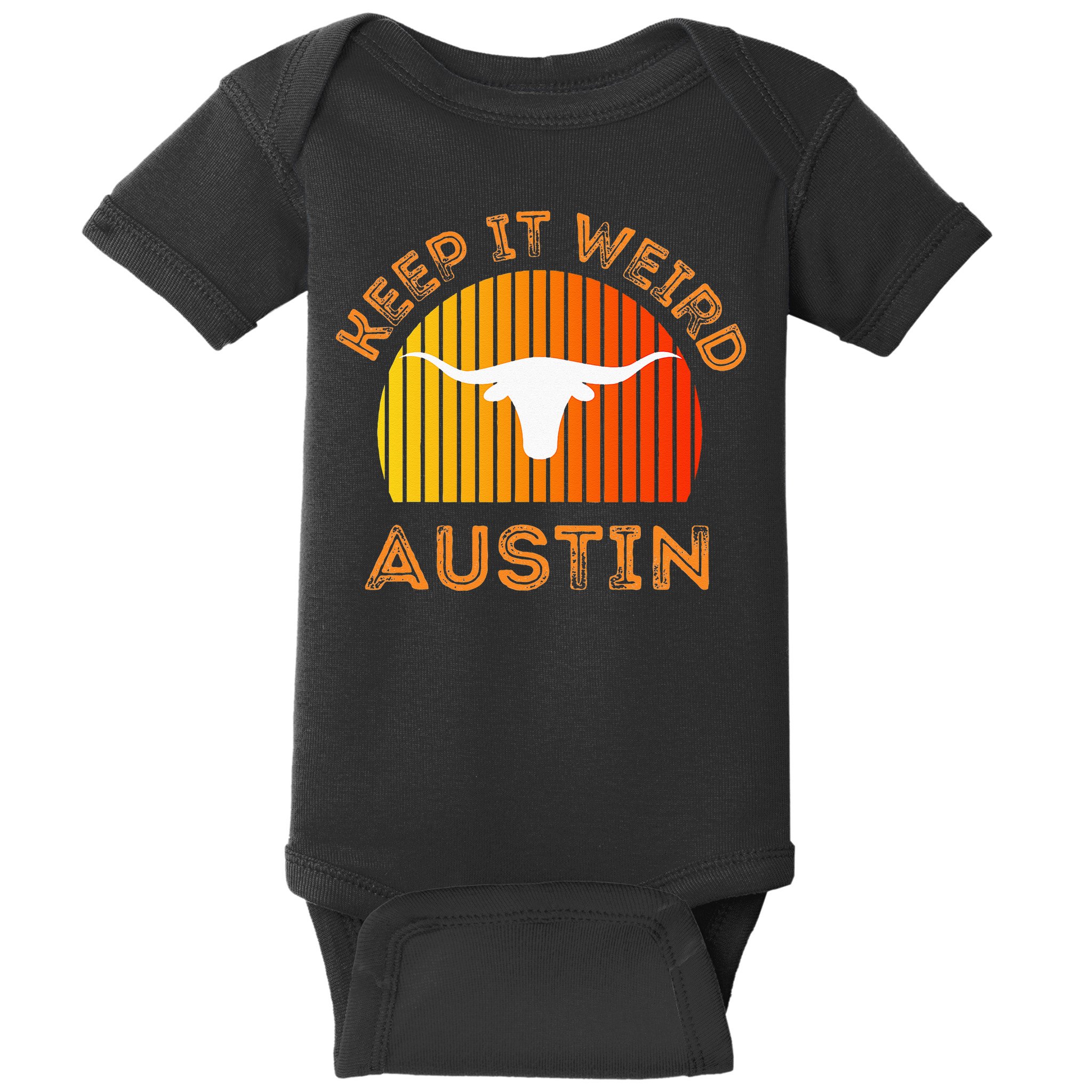 Vintage Austin TX Distressed Keep It Weird Texas Baby Bodysuit