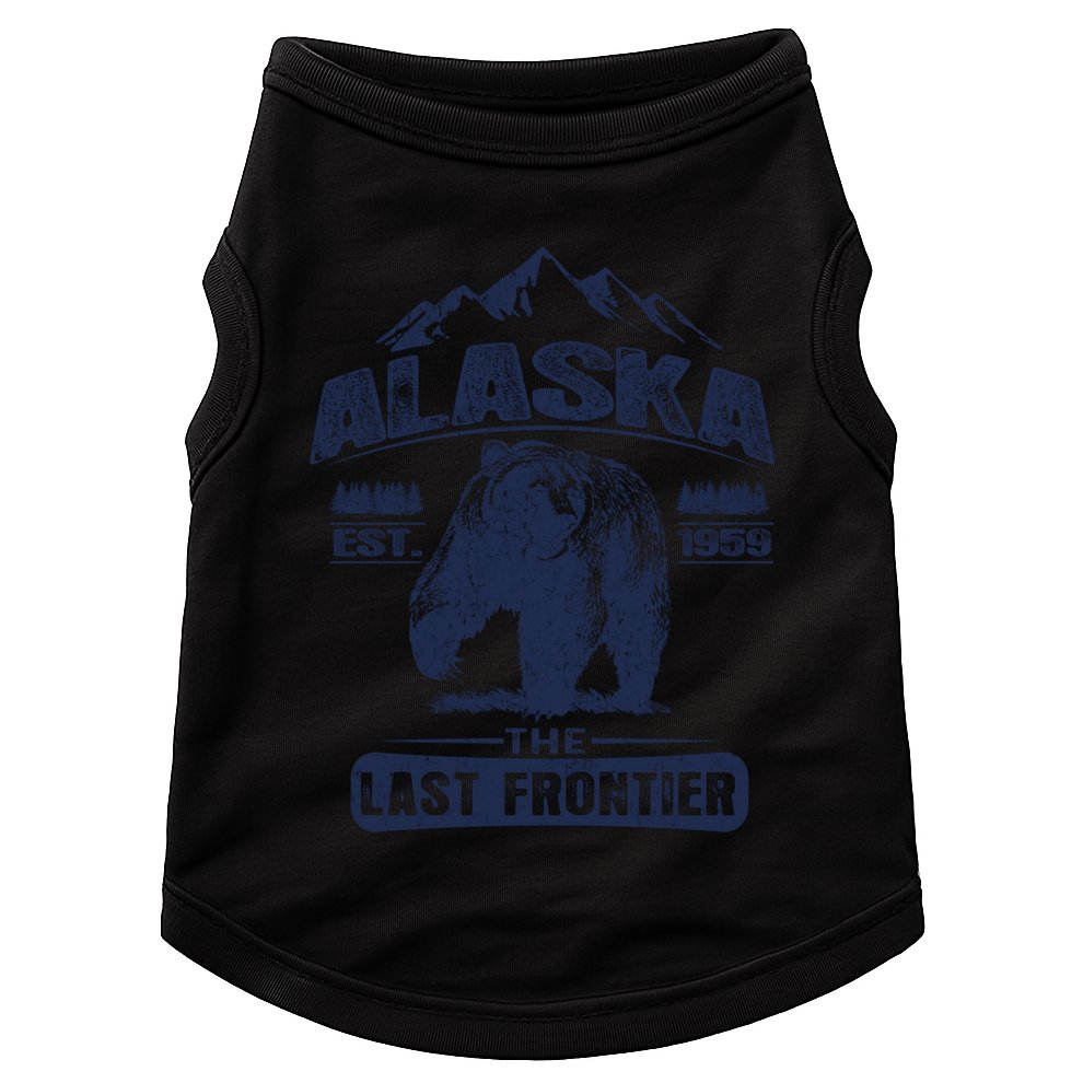 Vintage Alaska The Last Frontier Bear Alaska Gift Doggie Tank