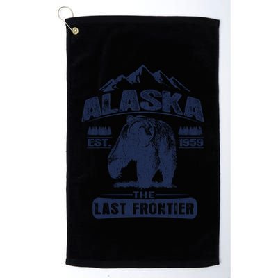 Vintage Alaska The Last Frontier Bear Alaska Gift Golf Towel