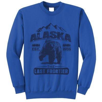 Vintage Alaska The Last Frontier Bear Alaska Gift Sweatshirt