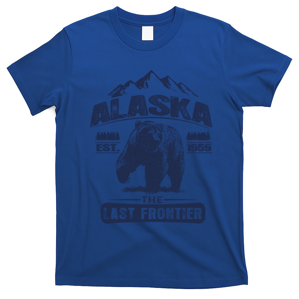 Vintage Alaska The Last Frontier Bear Alaska Gift T-Shirt