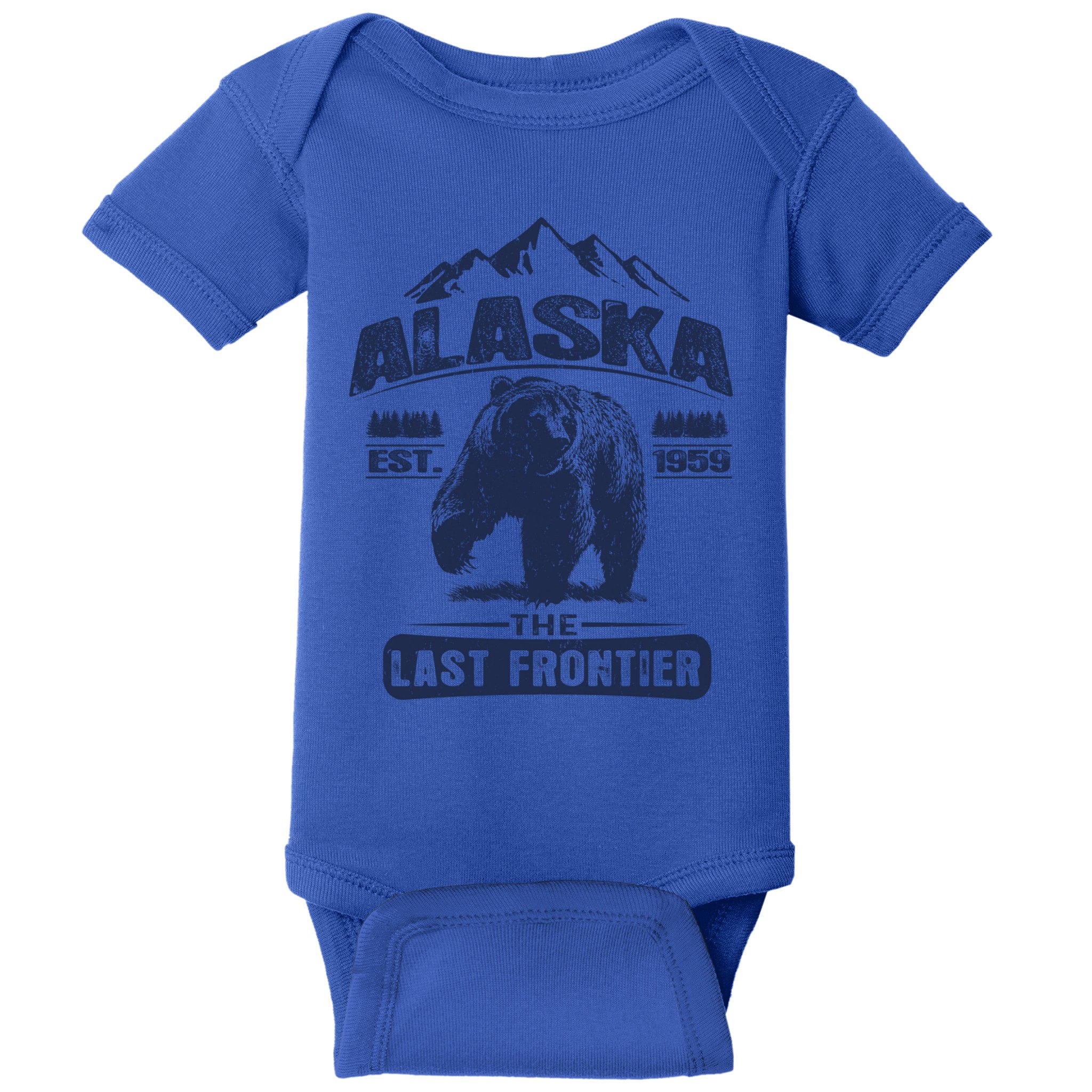 Vintage Alaska The Last Frontier Bear Alaska Gift Baby Bodysuit