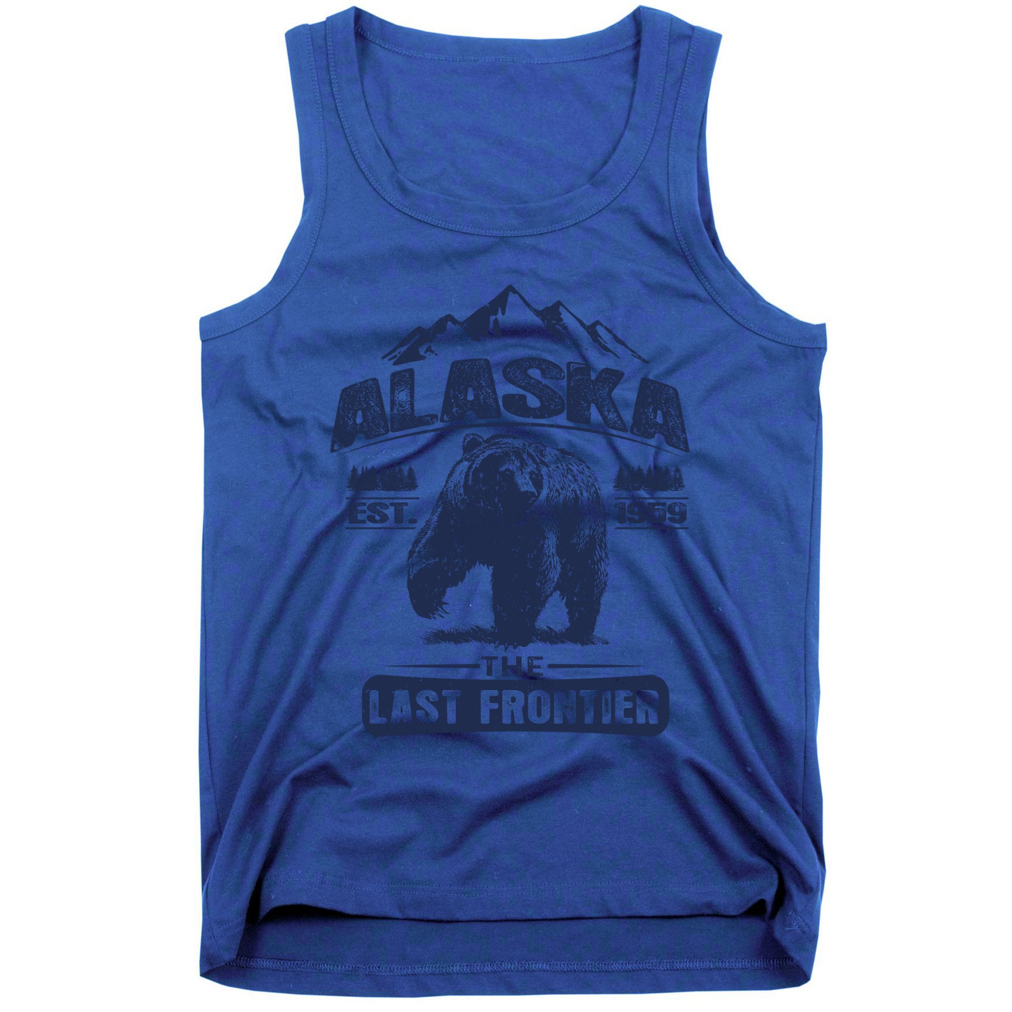 Vintage Alaska The Last Frontier Bear Alaska Gift Tank Top