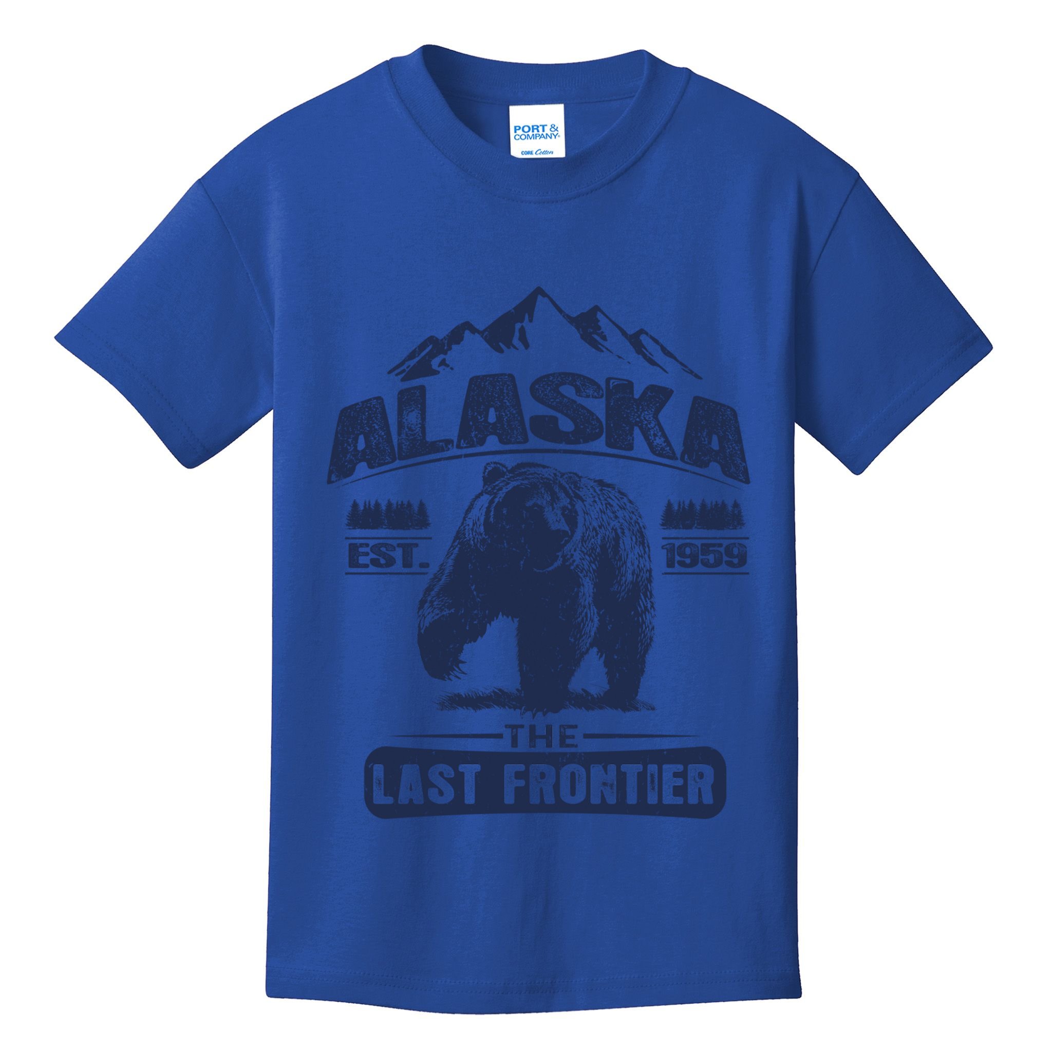 Vintage Alaska The Last Frontier Bear Alaska Gift Kids T-Shirt