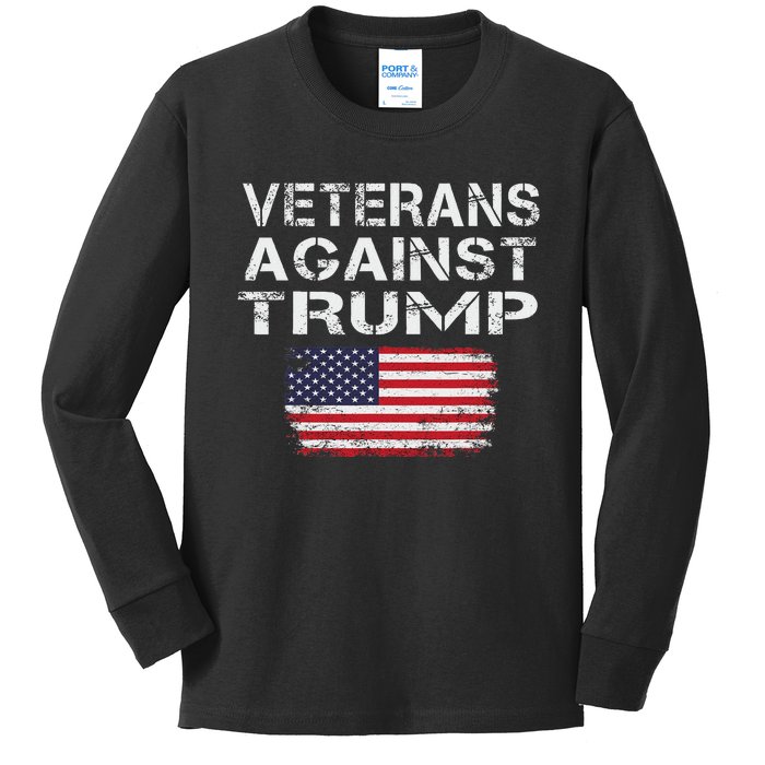 Veterans Against Trump Military Vets Oppose Trump Kids Long Sleeve Shirt