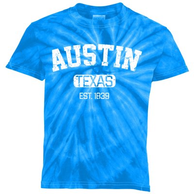 Vintage Austin Texas Est 1839 Souvenir Gift Meaningful Gift Kids Tie-Dye T-Shirt