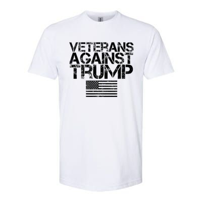 Veterans Against Trump Vintage Patriotic Flag Protest Softstyle CVC T-Shirt