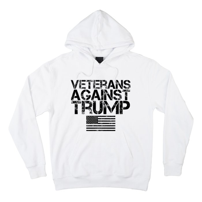 Veterans Against Trump Vintage Patriotic Flag Protest Hoodie