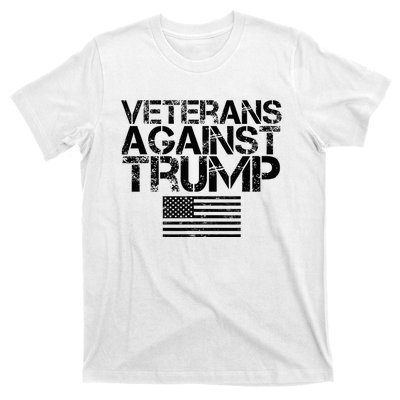 Veterans Against Trump Vintage Patriotic Flag Protest T-Shirt