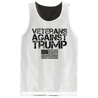 Veterans Against Trump Vintage Patriotic Flag Protest Mesh Reversible Basketball Jersey Tank