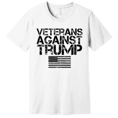 Veterans Against Trump Vintage Patriotic Flag Protest Premium T-Shirt