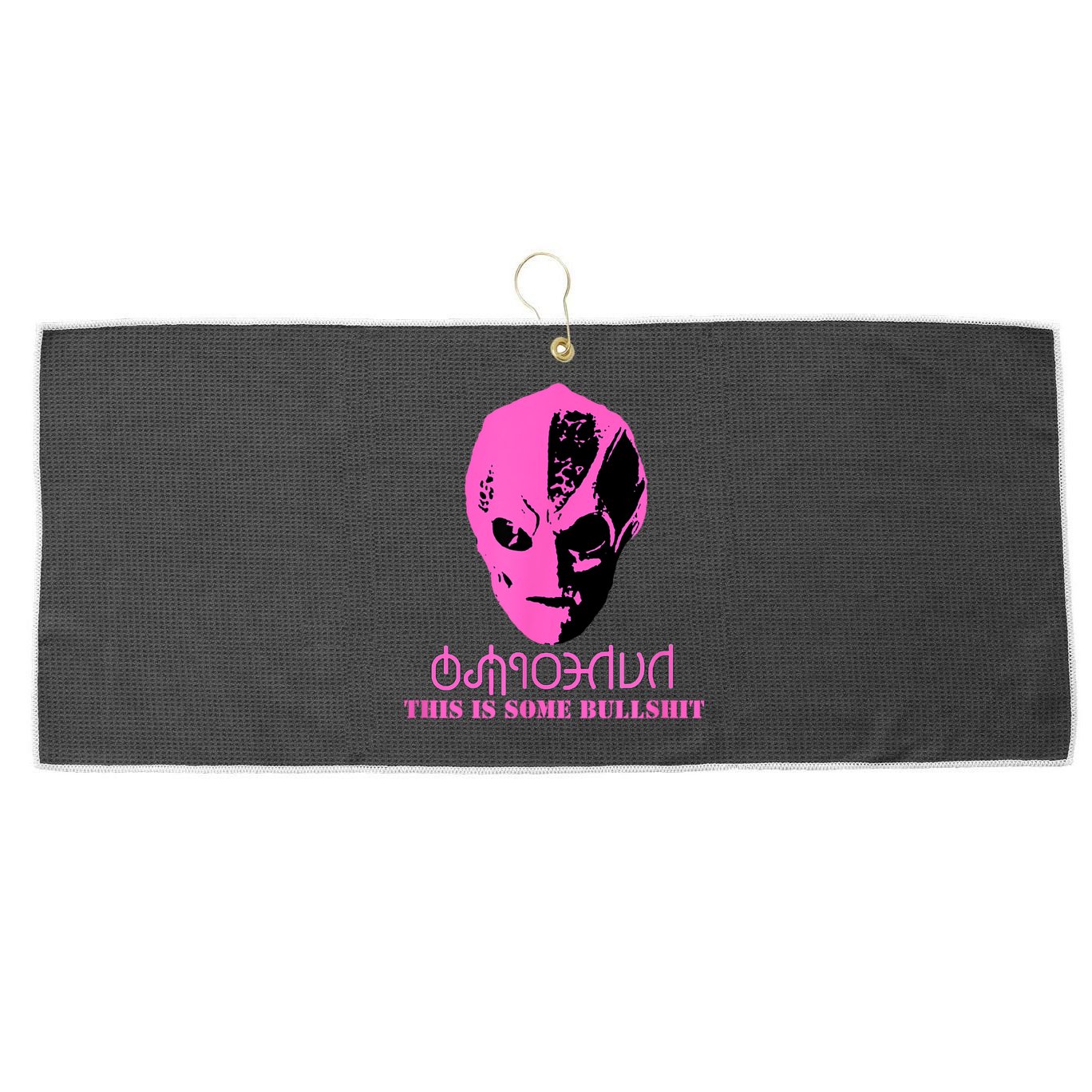 Vanderspeigle Alien This Some Bullshit | Funny Large Microfiber Waffle Golf Towel