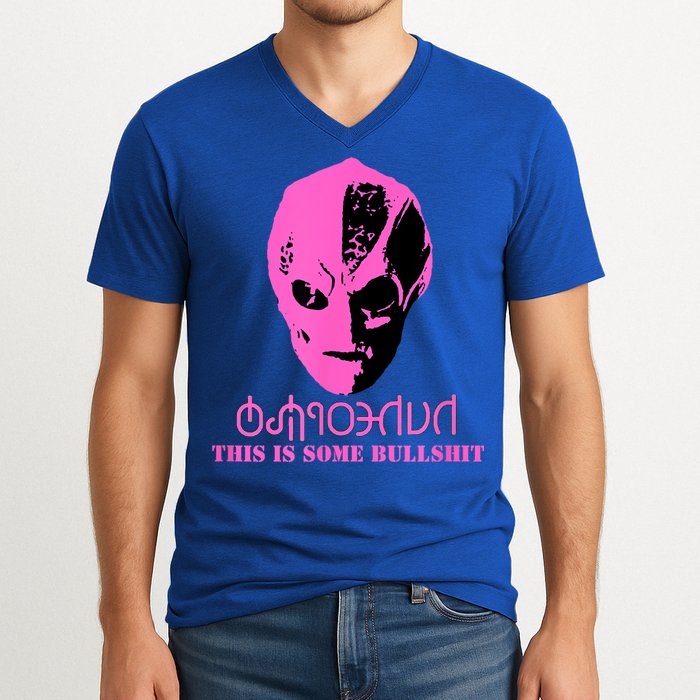 Vanderspeigle Alien This Some Bullshit | Funny V-Neck T-Shirt