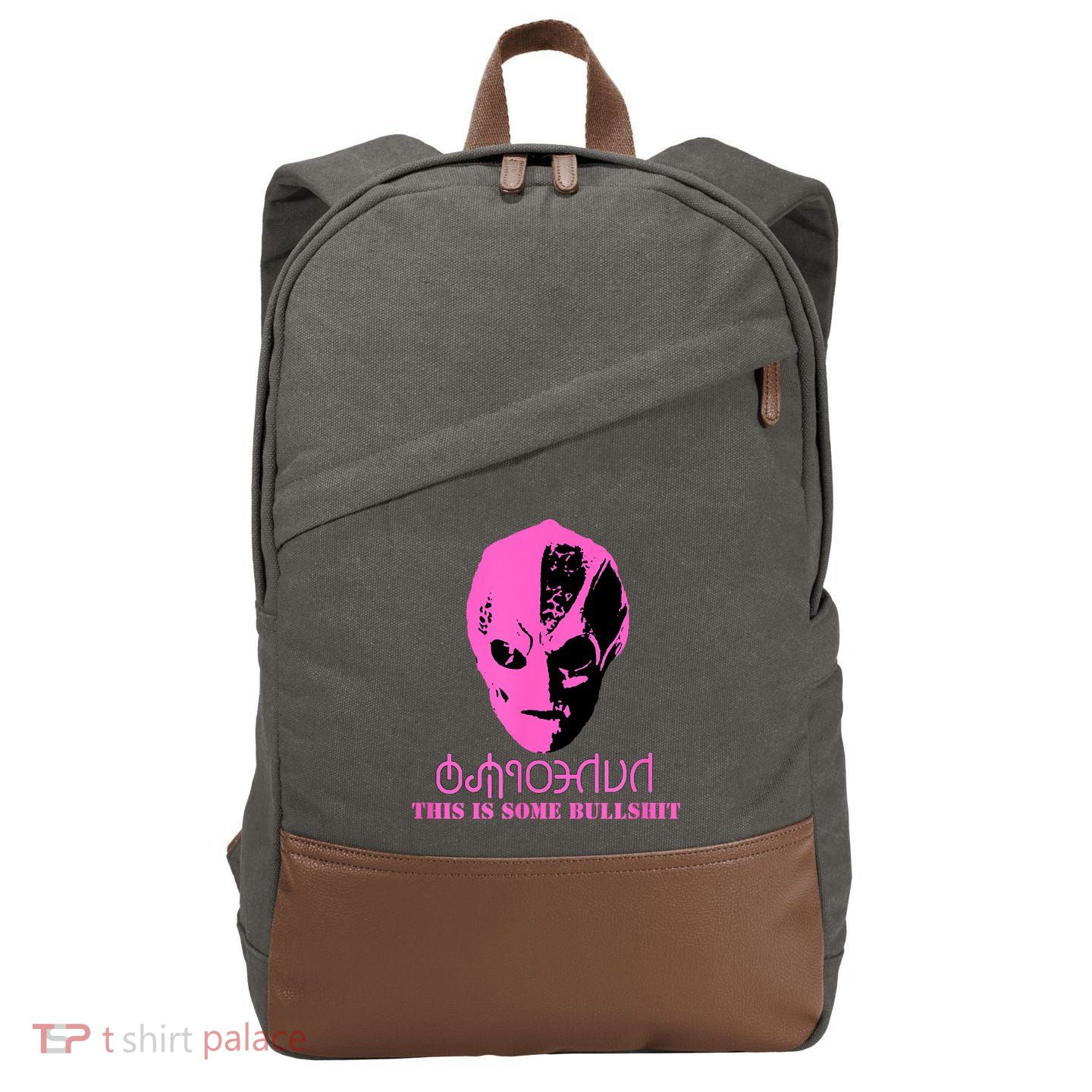 Vanderspeigle Alien This Some Bullshit | Funny Cotton Canvas Backpack