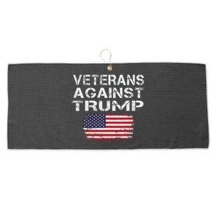 Veterans Against Trump Military Vets Oppose Trump Large Microfiber Waffle Golf Towel