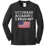 Veterans Against Trump Military Vets Oppose Trump Kids Long Sleeve Shirt