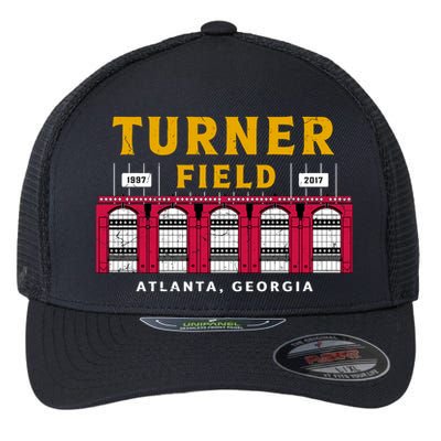 Vintage Atlanta Turner Field Baseball Stadium Classic Retro Flexfit Unipanel Trucker Cap