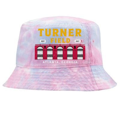 Vintage Atlanta Turner Field Baseball Stadium Classic Retro Tie-Dyed Bucket Hat