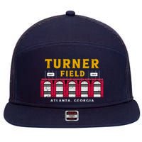 Vintage Atlanta Turner Field Baseball Stadium Classic Retro 7 Panel Mesh Trucker Snapback Hat