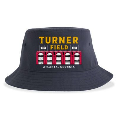 Vintage Atlanta Turner Field Baseball Stadium Classic Retro Sustainable Bucket Hat